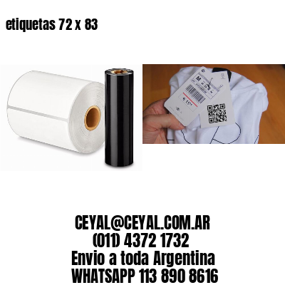 etiquetas 72 x 83