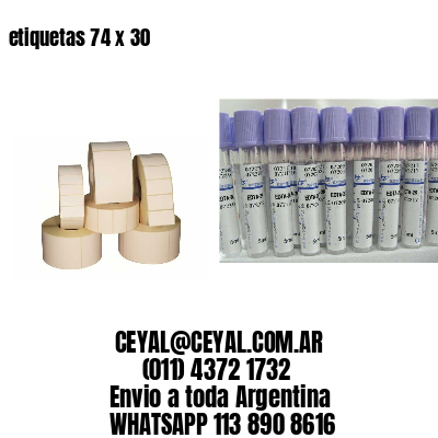 etiquetas 74 x 30