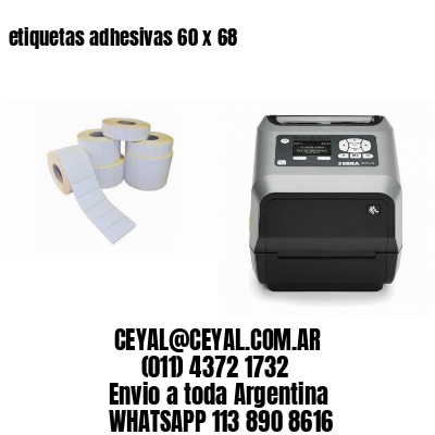 etiquetas adhesivas 60 x 68