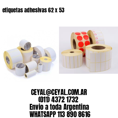 etiquetas adhesivas 62 x 53
