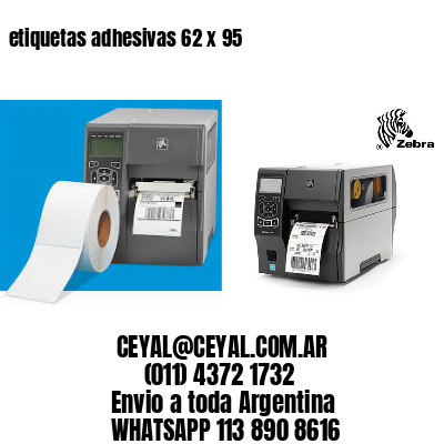 etiquetas adhesivas 62 x 95