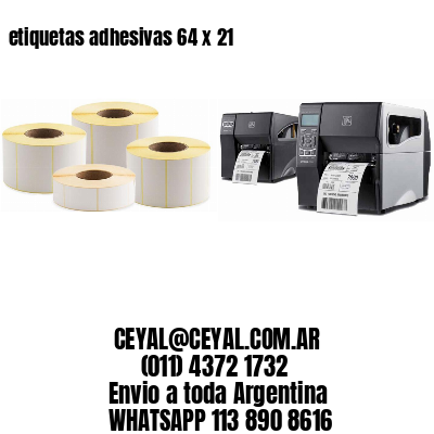 etiquetas adhesivas 64 x 21