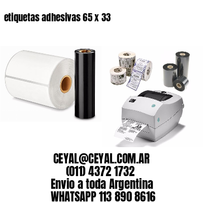 etiquetas adhesivas 65 x 33