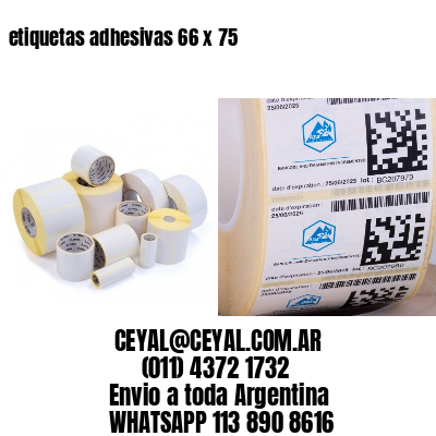 etiquetas adhesivas 66 x 75