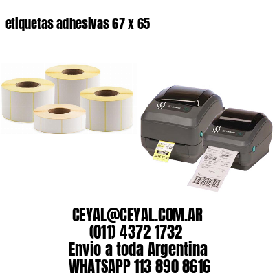 etiquetas adhesivas 67 x 65