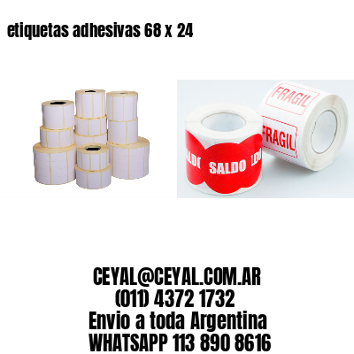 etiquetas adhesivas 68 x 24
