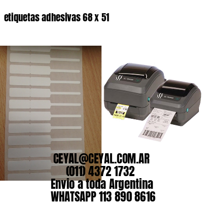 etiquetas adhesivas 68 x 51