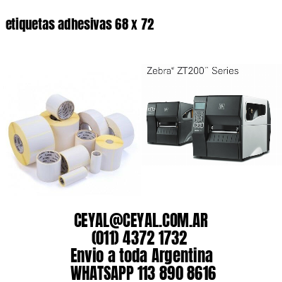 etiquetas adhesivas 68 x 72