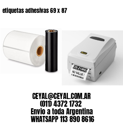 etiquetas adhesivas 69 x 87