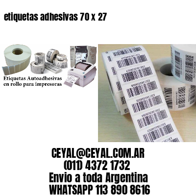 etiquetas adhesivas 70 x 27