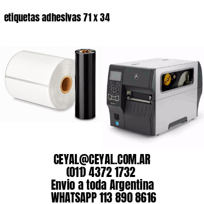 etiquetas adhesivas 71 x 34