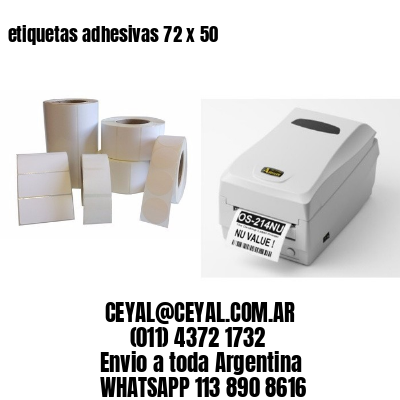 etiquetas adhesivas 72 x 50