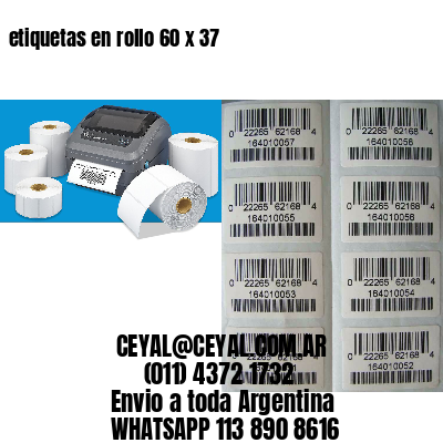 etiquetas en rollo 60 x 37