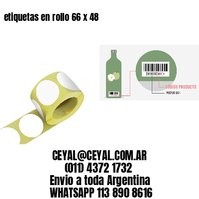 etiquetas en rollo 66 x 48