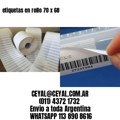 etiquetas en rollo 70 x 68
