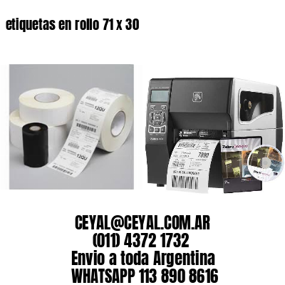 etiquetas en rollo 71 x 30