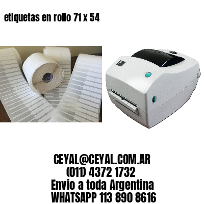 etiquetas en rollo 71 x 54