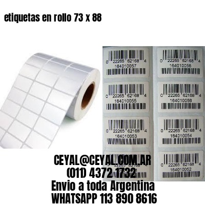 etiquetas en rollo 73 x 88