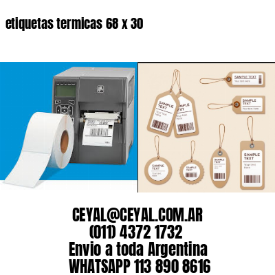 etiquetas termicas 68 x 30