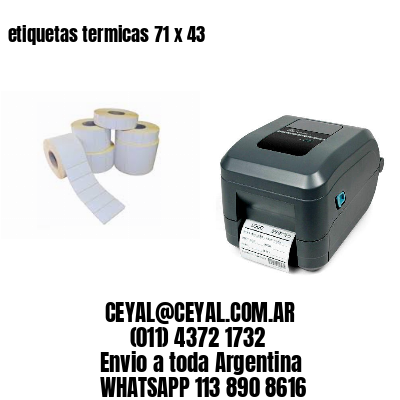 etiquetas termicas 71 x 43