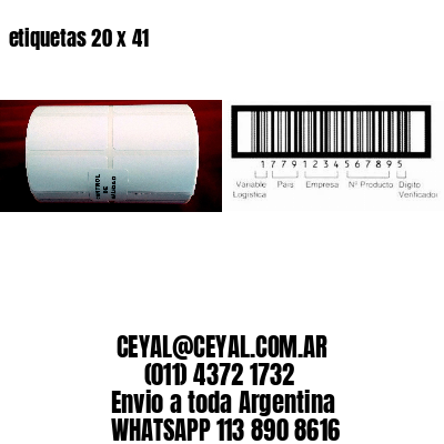 etiquetas 20 x 41