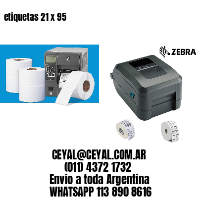 etiquetas 21 x 95