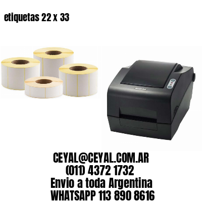 etiquetas 22 x 33
