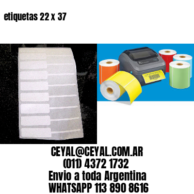 etiquetas 22 x 37