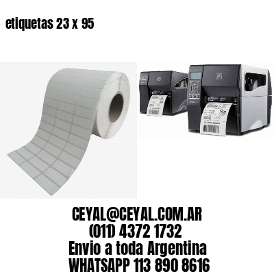 etiquetas 23 x 95