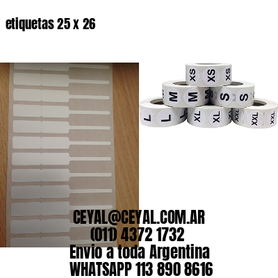 etiquetas 25 x 26
