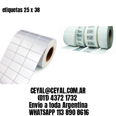 etiquetas 25 x 38