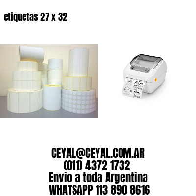 etiquetas 27 x 32