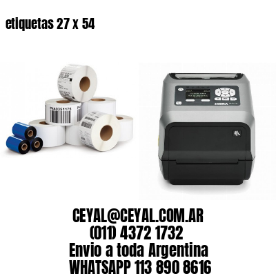 etiquetas 27 x 54