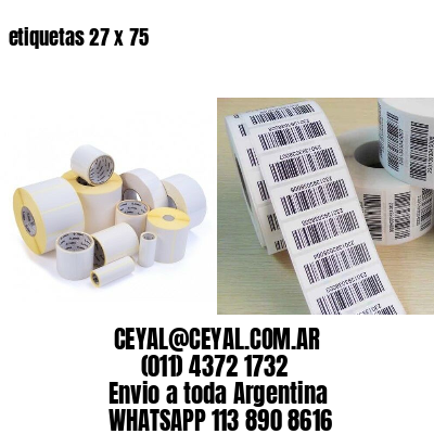 etiquetas 27 x 75