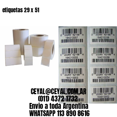 etiquetas 29 x 51