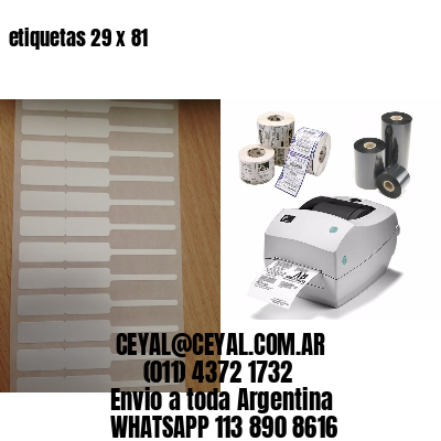 etiquetas 29 x 81