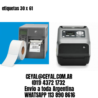 etiquetas 30 x 61