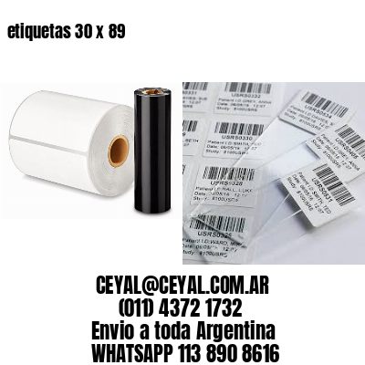 etiquetas 30 x 89