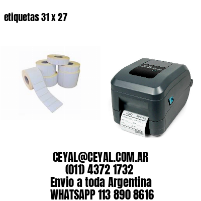 etiquetas 31 x 27
