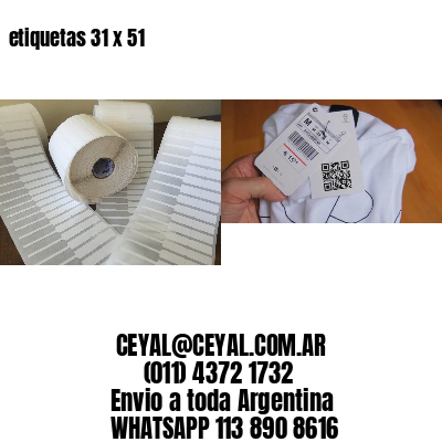 etiquetas 31 x 51