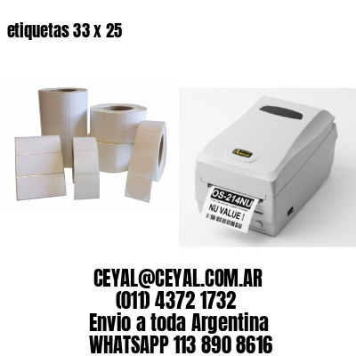 etiquetas 33 x 25
