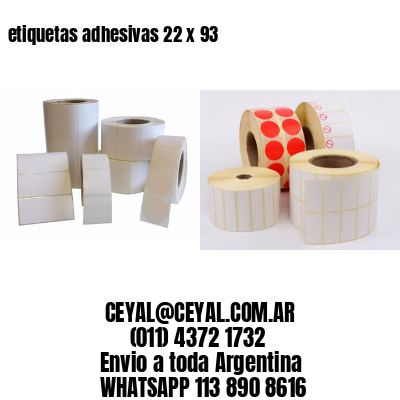etiquetas adhesivas 22 x 93