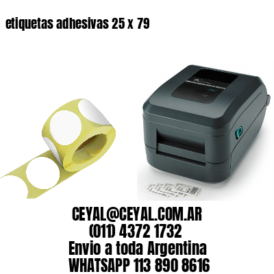 etiquetas adhesivas 25 x 79