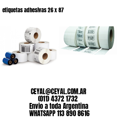 etiquetas adhesivas 26 x 87