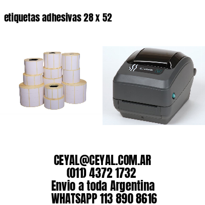 etiquetas adhesivas 28 x 52