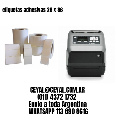 etiquetas adhesivas 28 x 86