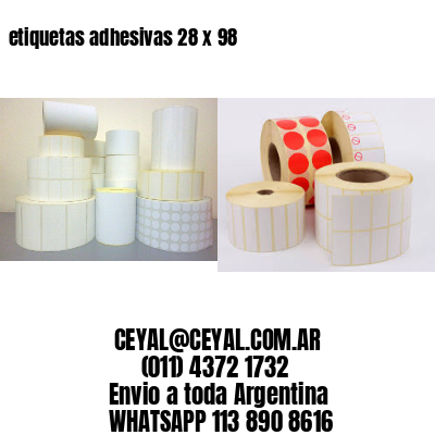 etiquetas adhesivas 28 x 98
