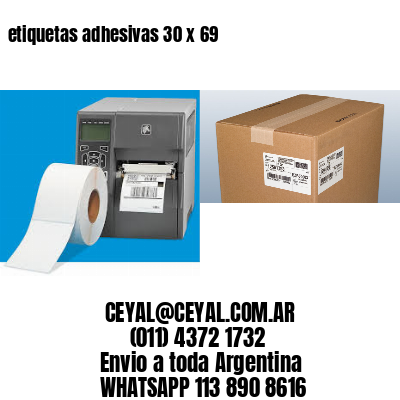 etiquetas adhesivas 30 x 69