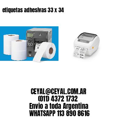 etiquetas adhesivas 33 x 34