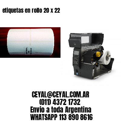 etiquetas en rollo 20 x 22